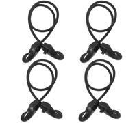 PENIKOKO Cinghie Elastiche Gancio in Plastica 4 Pezzi 65 Cm per Kayak e Campeggio, Corda a Gancio Multiuso Resistente ed Elastica per Fissaggio Tende e Carichi Outdoor