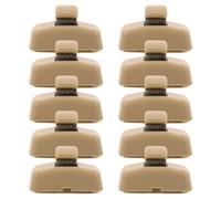 PENIKOKO Clip per Aletta Parasole Auto 10 Pezzi Beige in Abs Resistente al Calore, Staffa di Fissaggio per Visiera Parasole Interna Compatibile con Volkswagen Golf, Supporto per