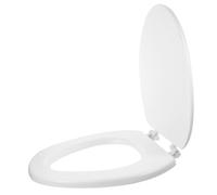 PENIKOKO Copriwater Imbottito in Eva Bianco, Sedile Morbido Superficie Liscia e Design Classico, Confortevole per Bagno di Casa