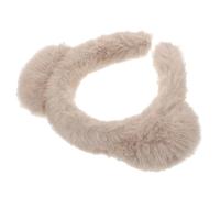 PENIKOKO Fascia per Chioma in Peluche Orecchie D'orso Morbida e Larga, Accessorio per Chioma Autunnale e Invernale per Donne e Ragazze, Copricapo Soffice Cachi per Feste e Uso Quotidiano