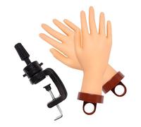 PENIKOKO Manichino di Mano Finta in Silicone con Staffa da Scrivania per Esercitarsi Unghie e Tecniche di Nail Art Professionale
