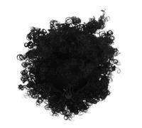 PENIKOKO Mohawk Afro Riccio Corto Sintetica con Ricci Naturali e Frangia Leggera e Regolabile per Quotidiano e Cosplay Colore Nero