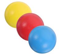 PENIKOKO Palline da Croquet in Legno Rotonde 3,5 Cm Set da 3 Pezzi per Bambini Gioco da Giardino All'aperto Sviluppo Coordinazione Occhio-Mano