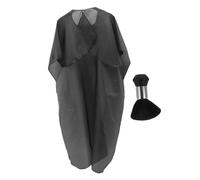 PENIKOKO Parrucchiere Professionale con Spazzola Collo Inclusa Mantellina Taglio Capelli Multiuso per Barbiere e Salone Grembiule Anticaduta per Taglio e Colorazione Nero