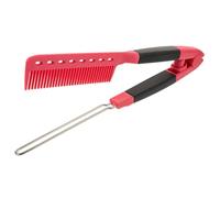 PENIKOKO Pettine Lisciante Professionale a Forma di Piastra per Chioma da Donna, Strumento Multifunzione per Uso Domestico e Salone, Resistente e Pratico, Colore Rosa Intenso