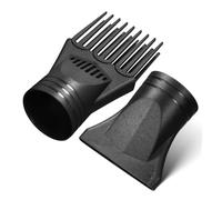 PENIKOKO Set 2 Pezzi Ugelli per Asciugacapelli in Plastica, Diffusore e Beccuccio Pettine per Styling Chioma Ricci e Lisci, Accessori Resistenti Alte Temperature per Uso Domestico