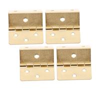 PENIKOKO Set 4 Cerniere Pieghevoli Triple in Ferro Stile Vintage Cerniere Angolari per Mobili Porte Armadi e Scatole Design a Tre Pieghe e Montaggio a 6 Fori per Uso Interno ed Esterno