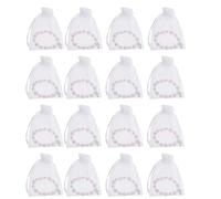 PENIKOKO Set 40 Pezzi Braccialetti Rosario Battesimo con Croce Cattolica in Perle Finte e Sacchetti di Organza 10x12 Cm, Bomboniere Comunione e Cresima Confezionate Singolarmente per