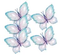 PENIKOKO Set 5 Palloncini in Foil a Forma di Farfalla Blu Decorazioni per Feste di Compleanno e Celebrazioni all'Aperto Palloncini Modellabili in Pellicola di Alluminio Sigillati