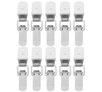 PENIKOKO Set da 10 Pezzi Chiavistelli a Molla in Acciaio Inox 201 senza Foro Serratura, Chiusura a Leva con Gancio Angolare per Cassette Attrezzi, Scatole in Legno e Armadi, Ferramenta