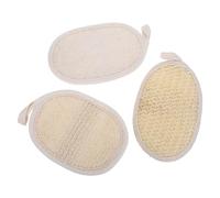 PENIKOKO Set da 3 Spugne Naturali di Luffa Canapa Sisal e Cotone per Bagno, Esfoliazione Profonda e Pulizia Quotidiana Laccio Elastico per Donna