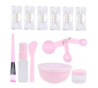 PENIKOKO Set da 50 Maschere Viso Usa e Getta in Seta con Texture Morbida potere Detergente Forte, per Viaggio e Campeggio con 9 Accessori per Make Up e Flacone Spray Colore Casuale