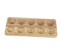 PENIKOKO Supporto per Uova da Cucina in Legno di Gomma Base Porta Uova a Doppio Ordine 10 Scomparti Contenitore per Riporre in Casa e Supermercato