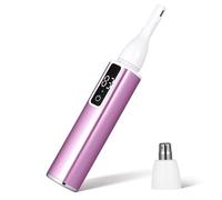 PENIKOKO Trimmer Elettrico Portatile per Sopracciglia e Naso con Display Digitale Ricaricabile USB Multiuso Compatto e Silenzioso per Donna in Viaggio