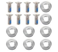 PENIKOKO Viti di Montaggio per Attacchi da Snowboard in Acciaio Inox con Rondelle, Set da 8 Pezzi, Parti di Ricambio Leggere e Resistenti per Riparazioni in Pista