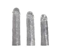 Pénile ingrandimento Set Ingrandito dal Péne Manica del Péne Dǐldò Trasparente,3pc