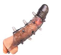 Pénile Ingrandimento Set Ingrandito Espansore Guaina dal Péne Manica del Péne Dǐldò Preservativo Di Silicone Eiaculazione Ritardata Addensato Riutilizzabile,adatta per la vita di dộnñe uømini Cóppîa p