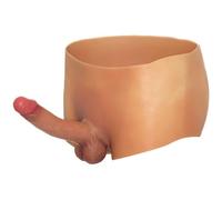 Penis Boxer strap on con pene fallo realistico indossabile 100% silicone da 18 cm