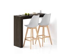 Penisola Evolution 120x40, Noce Scuro con Caricatore Wireless