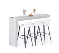 Penisola Evolution 180x40, Grigio Cemento con Caricatore Wireless