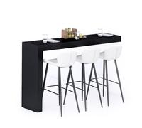 Penisola Evolution 180x40, Nero Frassino con Caricatore Wireless