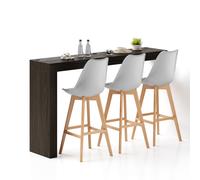 Penisola Evolution 180x40, Noce Scuro con Caricatore Wireless