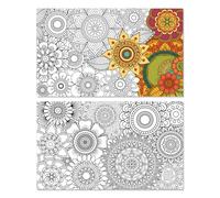 Penitue 2pz Poster da Colorare Jumbo Mandala, Grandi Poster Motivazionali da Colorare 100x60cm per Bambini Adulti Adolescenti Arte Artigianato Pareti Feste