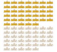 Penitue 80 Pz Ciondoli per l'Anno 2026, Lega di Zinco Gialli e Bianchi Ciondolo con Nappa 2026 Ciondolo Laurea di Capodanno per Creazioni Artigianali Fai Da Te Creazione Gioielli Decorazioni Feste