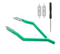 Penitue Barra a Molla Orologio con 2 Punte di Forcella di Ricambio e Cacciavite, Lega Alluminio Professionale Pinzette per Barre a Molla per Manutenzione Orologi e Lavori Precisione (Verde)