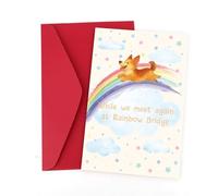 Penitue Carta di Simpatia per Cani, Squisito Biglietto di Condoglianze Cani con Busta Regalo Commemorativo con un Sentito Messaggio Guarigione per Gli Amanti Degli Animali Domestici