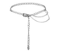 Penitue Catena in vita da donna, lunga, regolabile, in metallo, accessorio per abiti, jeans, gonne, bikini
