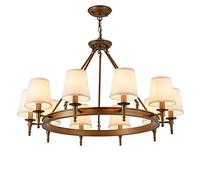 PenKee 6 Lights Vintage Chandelier Flush Mount Adjustable Pendant Light Fixture Lamp Bronze Ceiling Light Fixture for Dining Room,Kitchen,Garage-Bronze 6 Lights