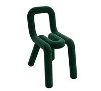 PenKee Modern Geometric Dining Chair, Decorative Vanity Stool for Bedroom - Contemporary Velvet Upholstered Dining Chair with Backrest - Livingroom Accent Chair