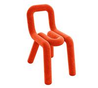 PenKee Modern Geometric Dining Chair, Decorative Vanity Stool for Bedroom - Contemporary Velvet Upholstered Dining Chair with Backrest - Livingroom Accent Chair