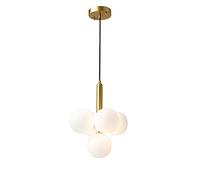 PenKee Simple Modern Pendant Lighting Fixture 5 Lights Chandelier Brushed Brass Ceiling Light Fixture for Kitchen Dining Room Living Room Foyer-Brass 5 Lights