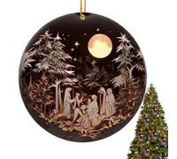 Penlimly Addobbi Natalizi,Ciondolo A Forma Di Albero Realizzato In Acrilico 2D - Decorazioni Natalizie - per la Pasqua la Finestra la Festa la Vacanza la Chiesa la Parete la Celebrazione