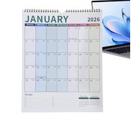Penlimly Calendario da parete 2026-2027, 18 mesi, pianificazione calendario da parete - Forniture per la pianificazione della data per studenti, insegnanti, liberi professionisti, consulenti, casa