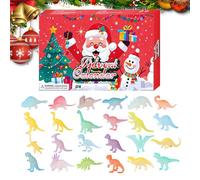 Penlimly Calendario Per Il Natale 2025,2025 Figure Di Dinosauro Luminose Al Buio Giocattolo 'Avvento | Adorabile Bambola Figura Natalizia Per Bambina Figlia Sorella Ragazze Ragazzi E Moglie