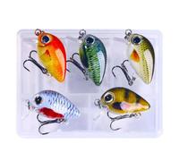 Penlimly Swimbaits Artificiali per Bass 5 Pezzi Crankbait Artificiali | Swimbaits Artificiali per la Pesca Per Bass Trota Pesce Gatto Crappie Riva Campeggio Stagno Kayak Outdoor