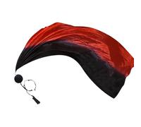 Penlimly Velo Poi Silk | Bandiere per danza con palle oscillanti | Bandiere di lode | Adorazione colorata, velo per pancia sfumato Poi per chiesa, palcoscenico, spettacoli tribali