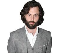 Penn Badgley (Grey Suit) Ritaglio di buddy a metà corpo