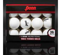 Penn Palline da ping pong da 40 mm, 1 stella, colore bianco, confezione da 36 palline da ping pong ufficiali