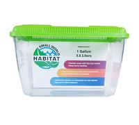Penn-Plax Small World Habitat - Serbatoio portatile in plastica trasparente e trasparente, eccellente per piccole creature e creature, facile da pulire e maneggiare, 1 gallone