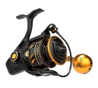 Penn Slammer IV - Mulinello per pesca a spinning in metallo, pesante, per barca, riva, kayak, Colore: nero e oro, 3500