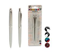 PENNA 3D DAM DM21883C04 - set 2 pezzi, punta metallica, colore argento