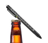 Penna 9 in 1 tascabile con luce LED, penna ingegneristica con cacciavite, livella, righello e apribottiglie, per papà, fidanzato, marito, Natale, compleanno, calza della Befana