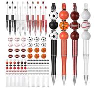 Penna a , 16 pezzi, matite a con perline a forma di calcio, materiale scolastico per eventi, insegnanti, riunioni, firme, università, lavoro, bambini, donne, ufficio, compiti a casa