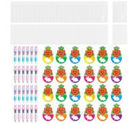 Penna a 4 in 1 decorata con carota e set accessori educativi per le vacanze per decorazioni pasquali per ufficio e scuola Set scrittura a tema pasquale