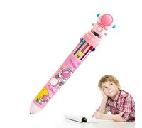Penna a a colori assortiti, penna a retrattile, penna a 10 in 1, astronauta dei cartoni animati, penna a inchiostro retrattile, penne da 0,5 mm per scrittura e giorno