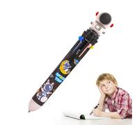 Penna a colorata, penna a multicolore - Penna a multicolore astronauta dei cartoni animati - Penna a inchiostro retrattile da 0,5 mm, forniture di cancelleria per prendere appunti